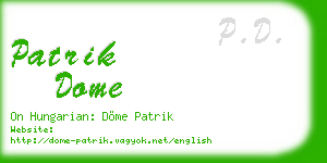 patrik dome business card