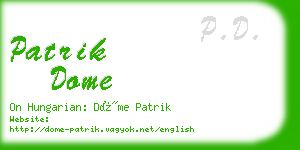 patrik dome business card